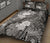 Samoa Quilt Bed Set - Humpback Whale with Tropical Flowers (White) - Polynesian Pride