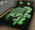 Hawaiian Kanaka Hibiscus Plumeria Mix Polynesian Turtle Quilt Bed Set Green AH - Polynesian Pride