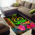 Vanuatu Polynesian Personalised Area Rug - Hibiscus and Banana Leaves - Polynesian Pride