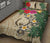 Pohnpei Polynesian Quilt Bed Set - Hibiscus Turtle Tattoo Beige - Polynesian Pride