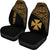 Wallis and Futuna Custom Personalised Car Seat Covers - Wallis and Futuna Coat Of Arms Polynesian Gold Curve - Polynesian Pride