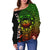 Hawaii Custom Personalised Women's Off Shoulder Sweater - Hawaii Seal Rocket Style (Reggae) - Polynesian Pride