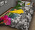 Tokelau Quilt Bed Set White - Turtle Plumeria Banana Leaf - Polynesian Pride