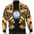 Marshall Islands Men Bomber Jackets - Polynesian Tattoo Gold - Polynesian Pride