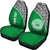 American Samoa Custom Personalised Car Seat Covers - American Samoa Seal Polynesian Green Curve - Polynesian Pride