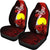 Palau Polynesian Car Seat Covers - Coat Of Arm With Hibiscus - Polynesian Pride