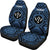 Kosrae Car Seat Covers - Kosrae Flag In Polynesian Tattoo Style (Blue) - Polynesian Pride