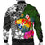 Tonga Men Bomber Jacket - Turtle Plumeria Banana Leaf - Polynesian Pride