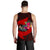 Kosrae Men's Tank Top - Polynesian Hook And Hibiscus (Red) - Polynesian Pride