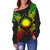 Marshall Islands Polynesian Shoulder Sweater Map Reggae - Polynesian Pride