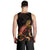 Kosrae Men Tank Top - Turtle With Blooming Hibiscus Gold - Polynesian Pride