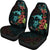 Polynesian Car Seat Covers Turtle And Shark - Hibiscus Turquoise - Polynesian Pride