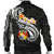 Tonga Men's Bomber Jacket - Tonga Seal Polynesian Patterns Plumeria (Black) - Polynesian Pride