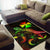 Wallis and Futuna Polynesian Area Rugs - Turtle With Blooming Hibiscus Reggae - Polynesian Pride