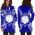 Northern Mariana Islands Polynesian Hoodie Dress Map Blue - Polynesian Pride