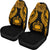 Samoa Polynesian Car Seat Covers Pride Seal And Hibiscus Gold - Polynesian Pride