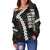 American Samoa Off Shoulder Sweater - Chain Polynesian - Polynesian Pride