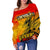 American Samoa Women's Off Shoulder Sweater - Taema Leone - Polynesian Pride