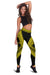 Turtle Polynesian Yellow Leggings - Diamond Style - Polynesian Pride