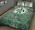 Polynesian Quilt Bed Set - Green Turtle Palm White Version - Polynesian Pride