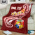 Tonga Personalised Premium Blanket - Tonga Coat Of Arms With Polynesian Patterns - Polynesian Pride