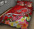 Hawaii Quilt Bed Set - Turtle Plumeria Polynesian Tattoo Red Color - Polynesian Pride