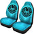 Tahiti Car Seat Covers - Tahiti FLag Turquoise - A20 Universal Fit Black - Polynesian Pride