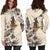 Vanuatu Hoodie Dress - Vanuatu Coat Of Arms & Beige Hibiscus - Polynesian Pride