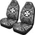 Wallis and Futuna Car Seat Cover - Wallis and Futuna Coat Of Arms Polynesian White Black - Polynesian Pride