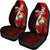 Nauru Polynesian Car Seat Covers - Coat Of Arm With Hibiscus - Polynesian Pride