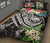 FSM Polynesian Quilt Bed Set - Summer Plumeria (Black) - Polynesian Pride