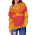 New Caledonia Flag Polynesian Chief Women's Off Shoulder Sweater - Polynesian Pride