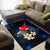 Wallis and Futuna Polynesian Area Rug - Turtle With Plumeria Flowers - Polynesian Pride