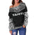 Tahiti Polynesian Chief Women's Off Shoulder Sweater - Black Version - Polynesian Pride