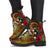 Kosrae Micronesia Leather Boots - Hibiscus Vintage - Polynesian Pride