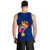 Tonga Polynesian Men's Tank Top - Floral With Seal Blue - Polynesian Pride