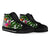 Tonga High Top Shoes White - Turtle Plumeria Banana Leaf - Polynesian Pride