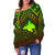 Polynesian Papua New Guinea Personalised Off Shoulder Sweater - Reggae Vintage Polynesian Patterns - Polynesian Pride