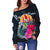 Tahiti Polynesian Women's Off Shoulder Sweater - Tropical Flower - Polynesian Pride