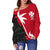 Wallis and Futuna Coconut Tree Off Shoulder Sweater - Polynesian Pride