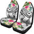 Papua New Guinea Polynesian Car Seat Covers - Summer Plumeria (White) - Polynesian Pride