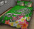 Polynesian Quilt Bed Set - Turtle Plumeria Green Color - Polynesian Pride