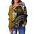 Samoa Custom Personalised Women's Off Shoulder Sweater - Samoa Seal Wave Style (Gold) - Polynesian Pride