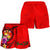 Tonga Polynesian Custom Personalised Women's Shorts - Floral With Seal Red - Polynesian Pride