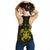 Hawaii Kakau Polynesian Turtle Map Women's Racerback Tank - Yellow - Ohana Style - Polynesian Pride