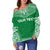 Norfolk Island Polynesian Chief Custom Personalised Women's Off Shoulder Sweater - Flag Version - Polynesian Pride