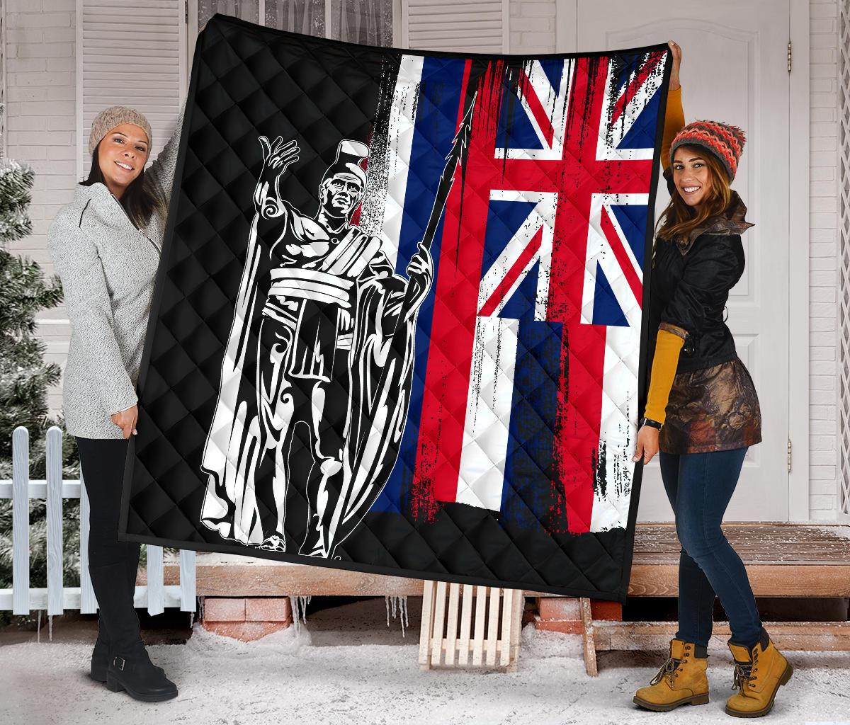 Hawaii King Flag Premium Quilt - Polynesian Pride