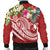 YAP Polynesian Men's Bomber Jacket - Summer Plumeria (Red) - Polynesian Pride