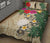 Nauru Polynesian Quilt Bed Set - Hibiscus Turtle Tattoo Beige - Polynesian Pride