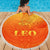 Sun In Leo Zodiac Beach Blanket Polynesian Tattoo Simple - Orange - Polynesian Pride